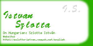 istvan szlotta business card