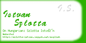 istvan szlotta business card
